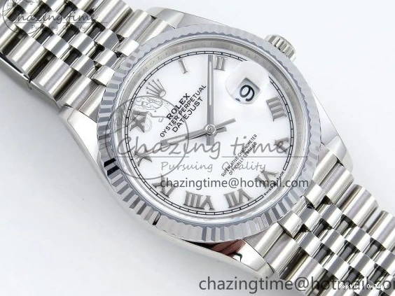 0524 Classic Datejust 36mm 126234 904L Steel HGF 1:1 Best Edition White Dial Roman Number Markers on SS Bracelet VR 1484